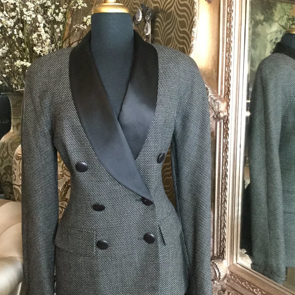 Vintage Christian Dior black white dot jacket